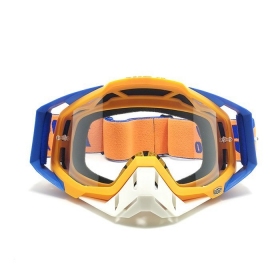 Off road 100% RACE ORANGE / BLUE goggles 