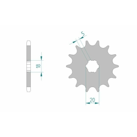 AFAM Steel Standard Front Sprocket 94305 - 520 GAS GAS CONTACT / PAMPERA / TXT 125-321cc 94-05