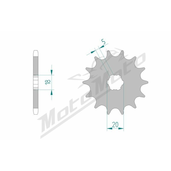 AFAM Steel Standard Front Sprocket 94305 - 520 GAS GAS CONTACT / PAMPERA / TXT 125-321cc 94-05