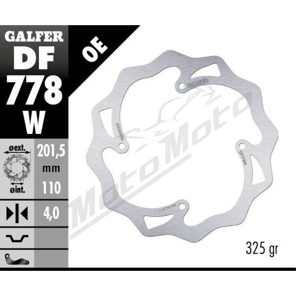 GALFER Wave® Rear Brake Rotor KTM SX / XC 85-105cc 07-10