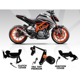 Rėmo slideriai / crash bar + variklio dangtelių apsaugos 2vnt. BAGOROS KTM DUKE 250-390cc 2019-2023