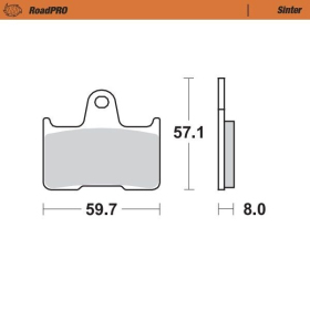 MOTO-MASTER Roadpro Rear Brake Pads Harley Davidson / Honda / Kawasaki / MV Agusta / MZ 750-1400 96-24