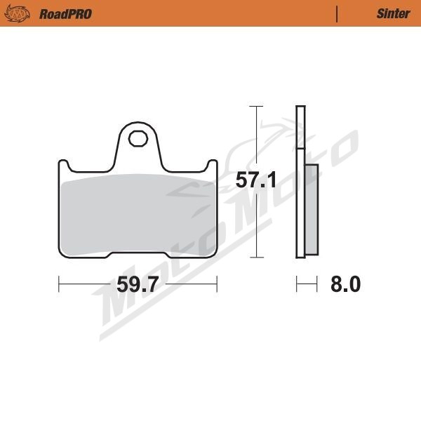 MOTO-MASTER Roadpro Rear Brake Pads Harley Davidson / Honda / Kawasaki / MV Agusta / MZ 750-1400 96-24