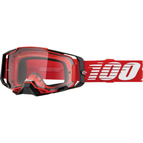 100% Armega Goggle (Clear lens) Red