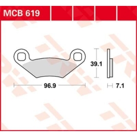TRW All Round Sintered Metal MCB619 Brake Pads Polaris Outlaw / Ranger RZR / Sportsman / Trail Boss 250-800cc 85-20