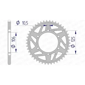 AFAM Aluminium Rear Sprocket 520 45-51 teeth