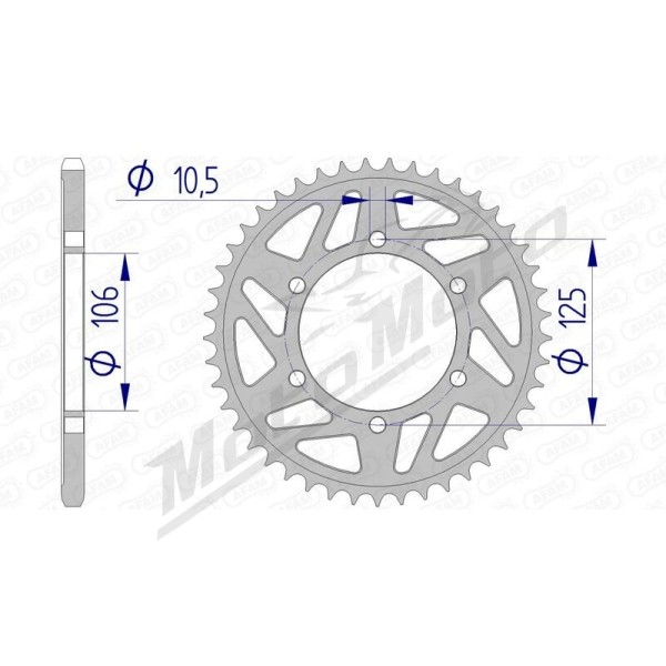 AFAM Aluminium Rear Sprocket 520 45-51 teeth