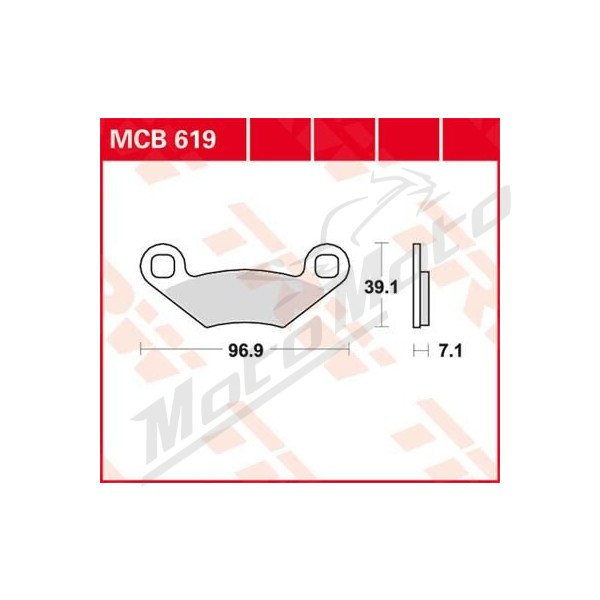 TRW All Round Sintered Metal MCB619 Brake Pads Polaris Outlaw / Ranger RZR / Sportsman / Trail Boss 250-800cc 85-20