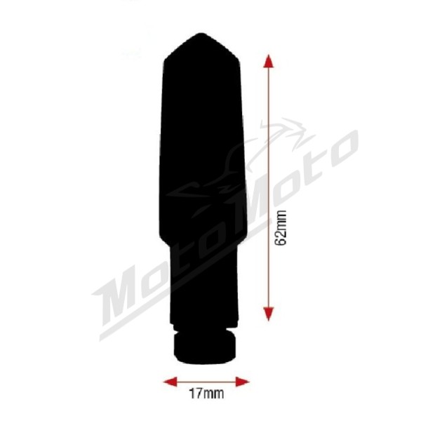 V PARTS Bud LED Indicators Black Universal 2pc.