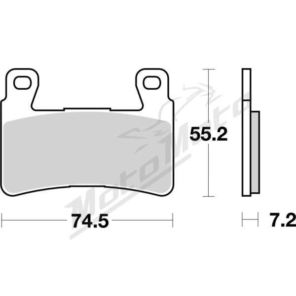 SBS HF Street 734HF Ceramic Organic Brake Pads Honda / Hyosung 250-1800cc 98-20