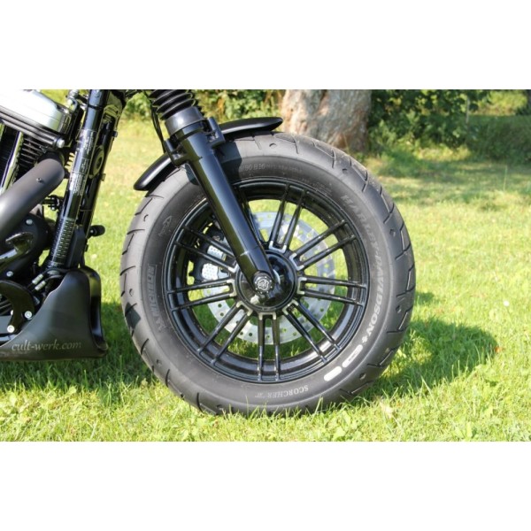 CULT WERK Priekinis sparnas juodas Bobber Harley Davidson XL 1200cc 2010-2022