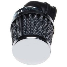 Sport air filter chrome Ø30-38 90°