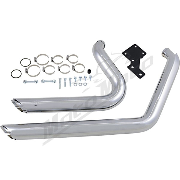 VANCE & HINES "Shortshots Staggered" išmetimo sistema Chrominė Harley Davidson FXS / FLSTFB / FLSTC / FLS 1690-1800cc 12-17