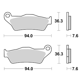 Sbs Brakepads 151MS Maxi Sinter APRILIA / GILERA / ITALJET / PIAGGIO / YAMAHA