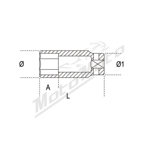 BETA Impact Sockets, Long Series 27 mm (108 mm. long)