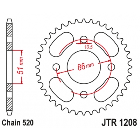 Rear sprocket JTR1208