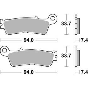 Sbs Brakepads Racing Sintered Fantic / Yamaha 125-450cc 20-24