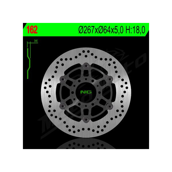 NG BRAKES Front Floating Brake Disc 267mm SYM / Yamaha 50-250cc 91-03
