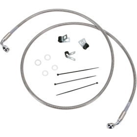 DRAG SPECIALTIES Extended Length Stainless Steel Brake Line Kit Harley Davidson FLST / FLSTC / FLSTCI / FLSTF 1450-1690cc 00-07