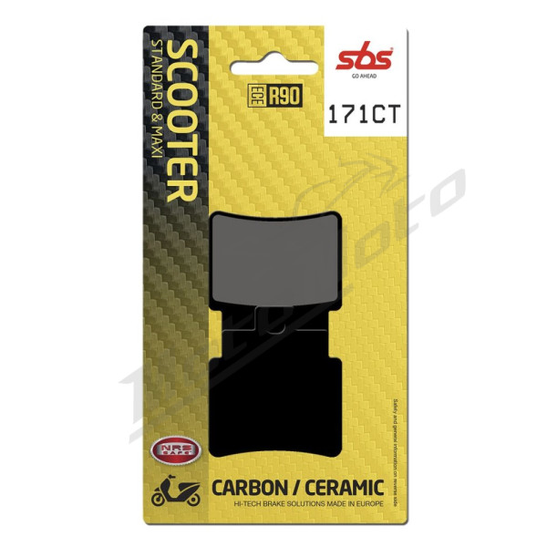 SBS 171CT Scooter Carbon Tech Organic Brake Pads Kymco / SYM 250-300cc 01-13