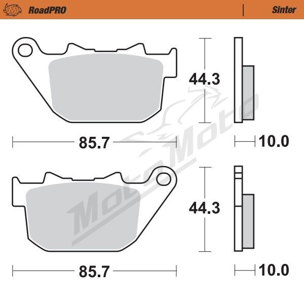 MOTO-MASTER Roadpro Galinės stabdžių trinkelės Harley Davidson XL / XR 883-1200 06-13