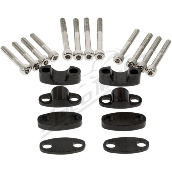 EMGO Aluminum Handlebar Riser Kit Ø22mm