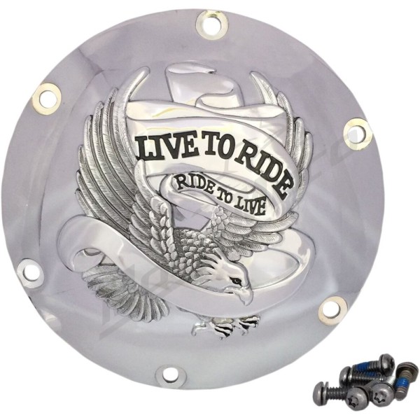 DRAG SPECIALTIES Live To Ride Derby Cover Harley Davidson XL / XR 883-1200cc 04-22