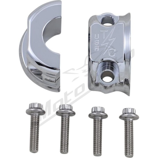 THRASHIN SUPPLY CO. Brake/Clutch Perch Clamps Harley Davidson FLD / FLDE 1340-1977cc 84-25