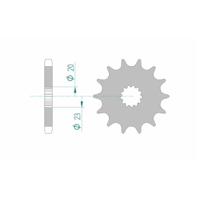 AFAM Steel Standard Front Sprocket 22403 - 530 15 teeth ​​​​​​​SUZUKI GR / GSX 400-650cc 81-85