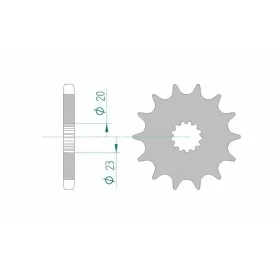 AFAM plieninė standartinė priekinė žvaigždutė 22403 - 530 15 dantukų ​​​​​​​SUZUKI GR / GSX 400-650cc 81-85