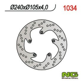NG Front Fixed Brake Disc 240x105x4mm Benelli / Malaguti 250-400cc 99-09