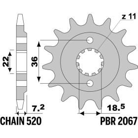 JT/PBR Grandinės komplektas sustiprintas 520X1R3 13/48 Honda XR 250R 96-04
