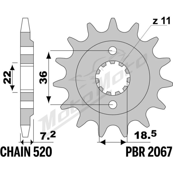 JT/PBR Grandinės komplektas sustiprintas 520X1R3 13/48 Honda XR 250R 96-04