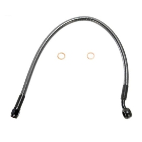 MAGNUM SHIELDING Designer Series Ø10mm Front Upper Brake Line Black ABS 43cm 35° Harley Davidson FXDF / FLH / FLHP / FLHR 1690/1923 13-25