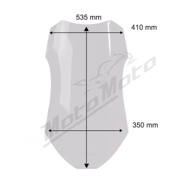WRS Priekinis Stiklas Yamaha MT-07 Tracer 2025 Skaidrus