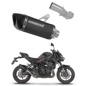 Duslintuvo kompl. Dominator Kawasaki Z900 2025-2026 HP6 BLACK + dB killer