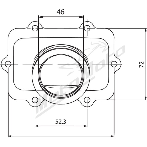 KIMPEX Carburetor Mounting Flange Ski-Doo GSX / GTX / MX-Z / Summit 600-800cc 03-07