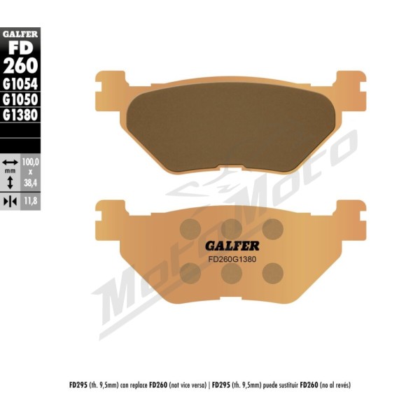 GALFER HH Sintered Brake Pads Yamaha XP 500-530cc 01-19