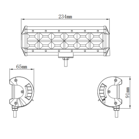 Kinwons Universal Led Bar 10-32V 144W Flood 