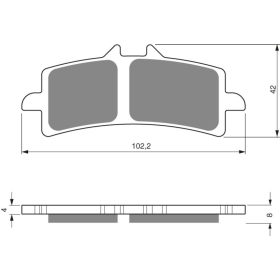 GOLDFREN Brake Pads 258 Ceramic Carbon S3 Aprilia / BMW / Ducati / Honda / KTM / MV Agusta / Suzuki / Triumph 600-1299 08-21