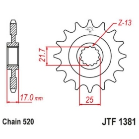 Front sprocket JTF1381 