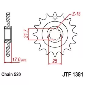Front sprocket JTF1381 