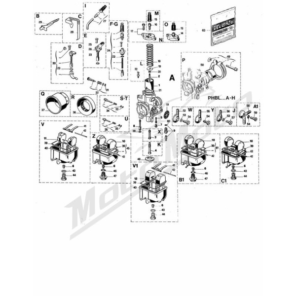 DELLORTO PHBL BS Ø26mm Carburetor Scorpa / Sherco 125-290cc 01-20
