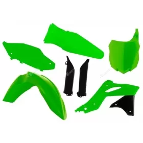 RACETECH Plastic Kit Kawasaki KX 250cc 13-16 Neon Green/ Black
