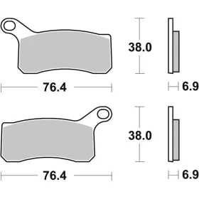 SBS SI Offroad 866SI Sintered Brake Pads KTM SX 450-505cc 08-12