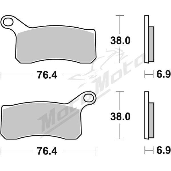 SBS SI Offroad 866SI Sintered Brake Pads KTM SX 450-505cc 08-12