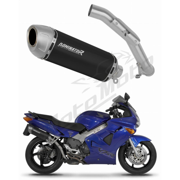 Dominator Išmetimo Bakelis S6 BLACK + dB killer Honda VFR 800 Fi 98-01