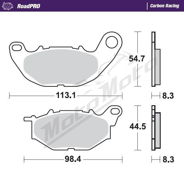 MOTO-MASTER Carbon Racing Front Brake Pads Yamaha MT / R25 / R3 250-320 15-24 