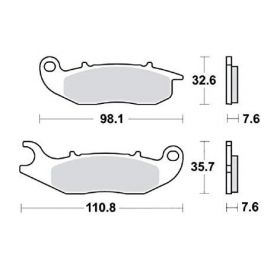 STABDŽIŲ TRINKELĖS FERODO FDB2242EF STANDARD ECO FRICTION