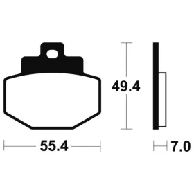 TECNIUM Maxi Scooter Sintered Metal Brake pads - MSS272 SYM / Vespa 250-310cc 06-25